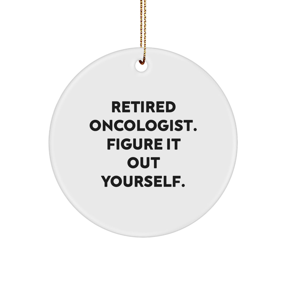 Oncologist Circle Christmas Ornament for Him Retired Oncologist Gift - Image 1