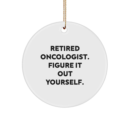 Oncologist Circle Christmas Ornament for Him Retired Oncologist Gift - Image 1