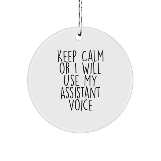 Funny Assistant Circle Ornament for Christmas Unique Gifts from Friends to Assistant Lovers - Image 1