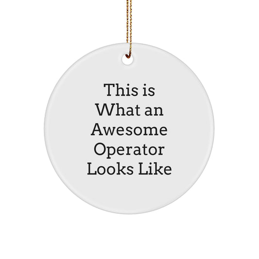 Funny Operator Gifts from Men, Christmas Unique Circle Ornaments for Operator, Operator Circle Decoration, This Is What An Awesome Operator Looks Like - Image 1