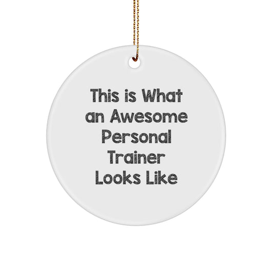 Funny Personal Trainer Gifts for Men Personal Trainer Christmas Unique Circle Ornaments Gifts from Men to Personal Trainer Friends - Image 1