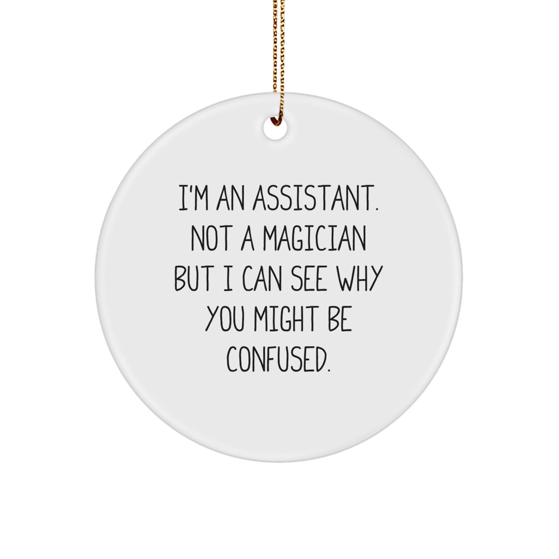 Funny Assistant Circle Ornament Gifts from Men to Christmas Unique Gifts for Assistant Friends - Image 1