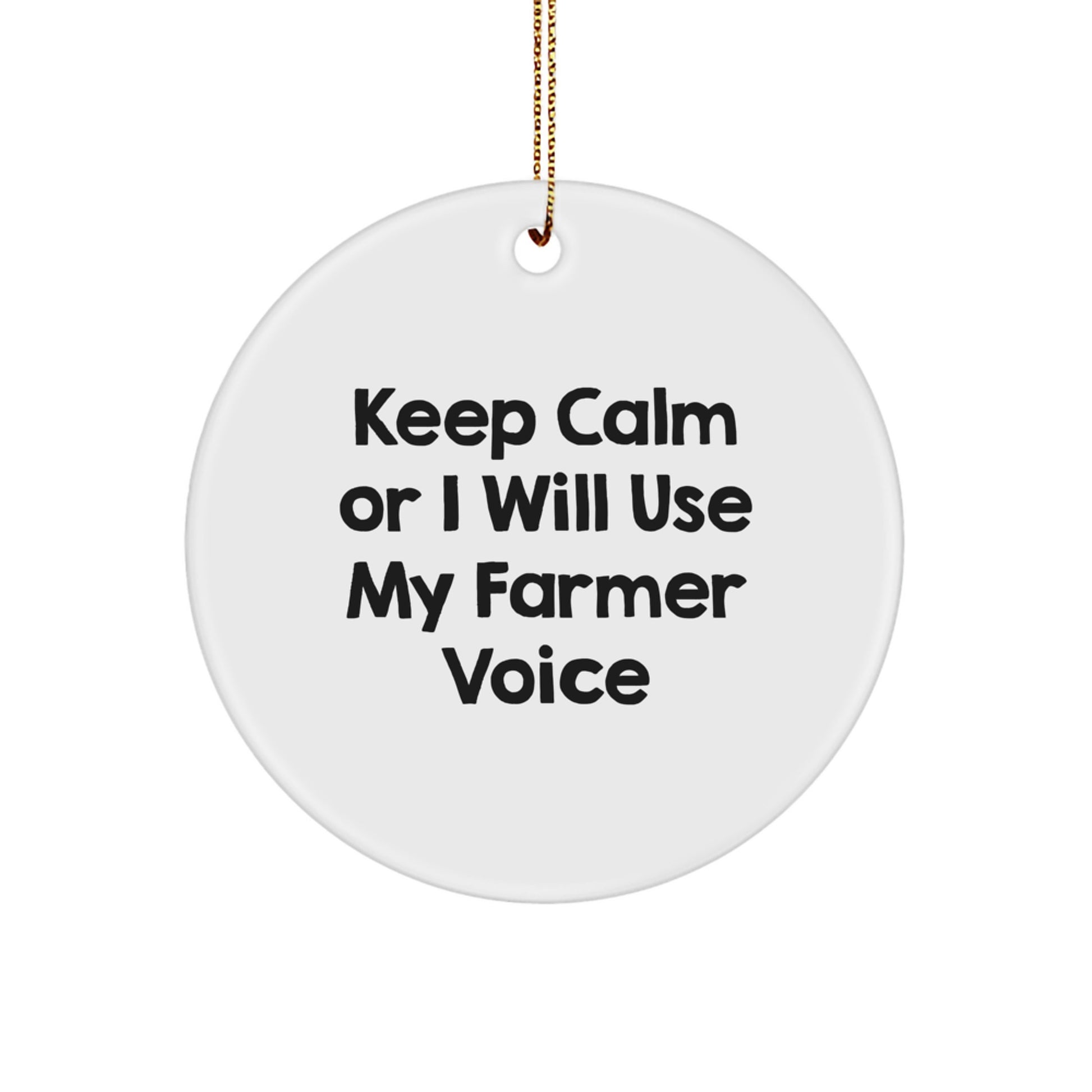 Funny Farmer Christmas Circle Ornament Gifts from Men to Friends - Image 1