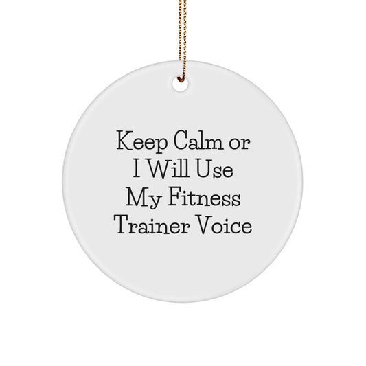 Funny Fitness Trainer Circle Ornament Gifts from Friends for Fitness Trainers at Christmas Unique Ornaments - Image 1