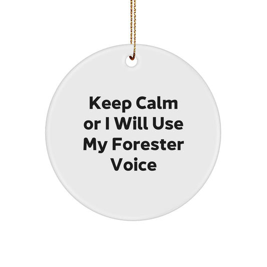 Funny Forester Circle Ornament Gifts for Men Friends Family, Christmas Unique Gifts from Friends to Forester Enthusiasts - Image 1