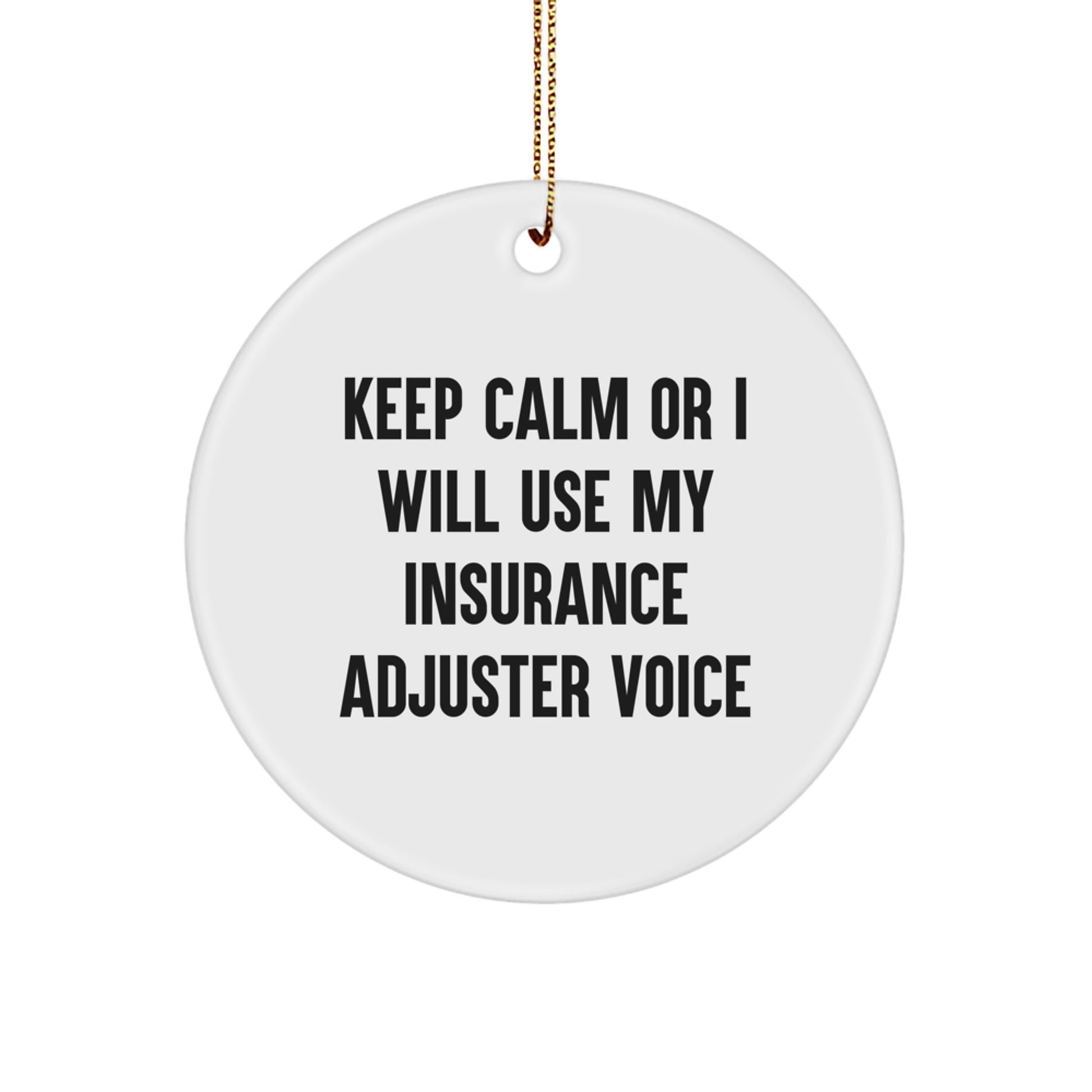 Funny Insurance Adjuster Gifts from Men to Insurance Adjuster Friends for Christmas Unique Ornaments - Image 1