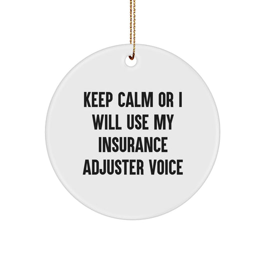 Funny Insurance Adjuster Gifts from Men to Insurance Adjuster Friends for Christmas Unique Ornaments - Image 1