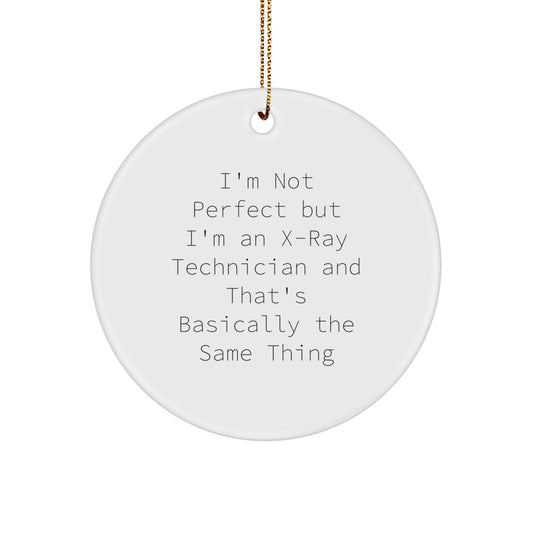 Funny X-Ray Technician Christmas Circle Ornament Gifts for Him Her Men Women Friends Coworkers Family - Image 1