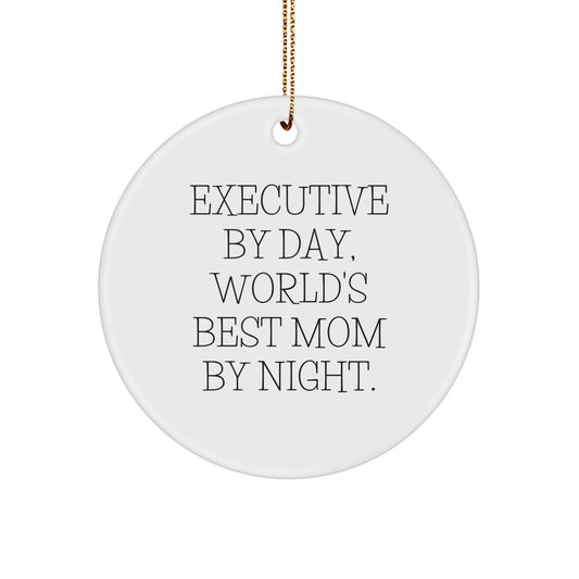 Gifts from Men or Women to Executive Friends or Family - Funny Executive Circle Ornament, Christmas Unique Gifts - Image 1