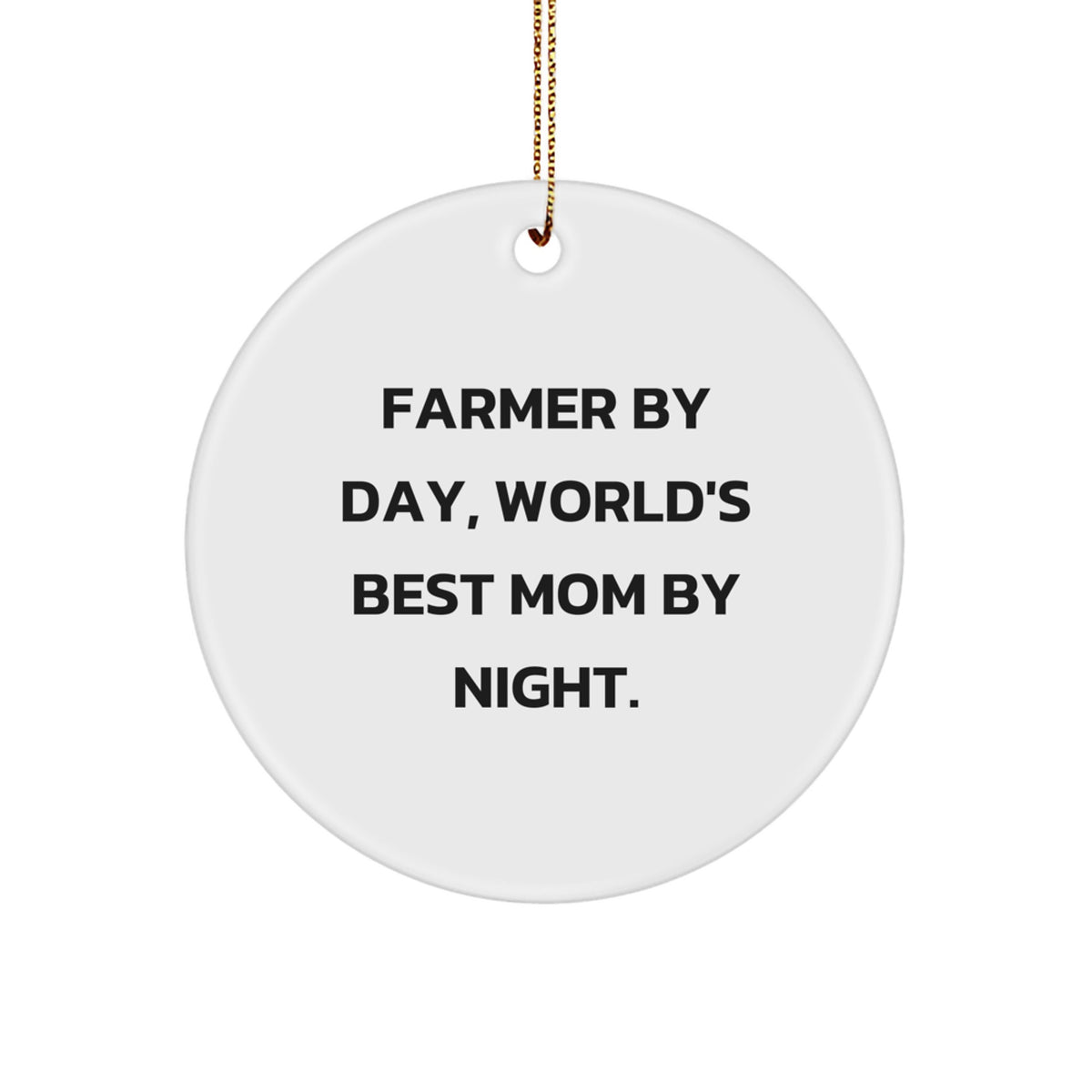 Funny Farm Circle Ornament Gifts from Family for Farmer, Christmas Unique Gifts - Image 1