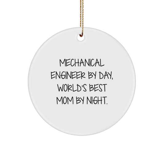 Mechanical Engineer Gifts for Him, Funny Circle Ornament, Christmas Unique Gifts from Mom - Image 1