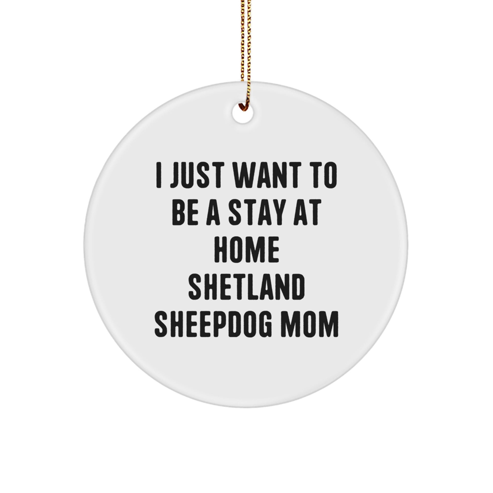 Funny Shetland Sheepdog Circle Ornament Gifts from Family for Christmas - Image 1