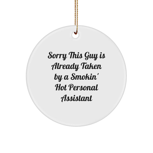 Funny Personal Assistant Gifts from Men, Women, Friends, Family - Christmas Unique Circle Ornament for Personal Assistants, Women, Men, Friends, Family - Image 1