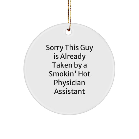 Funny Physician Assistant Gifts for Christmas, Circle Ornament, Gifts from Friends, Family, and Coworkers - Image 1