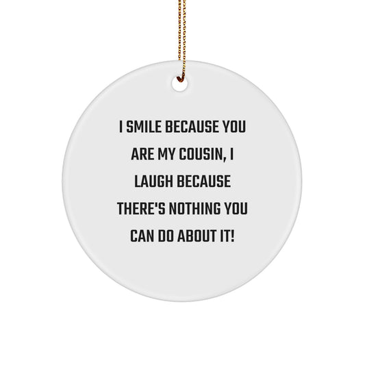Funny Cousin Circle Ornament Gifts from Family to Cousin for Christmas Unique Presents - Image 1