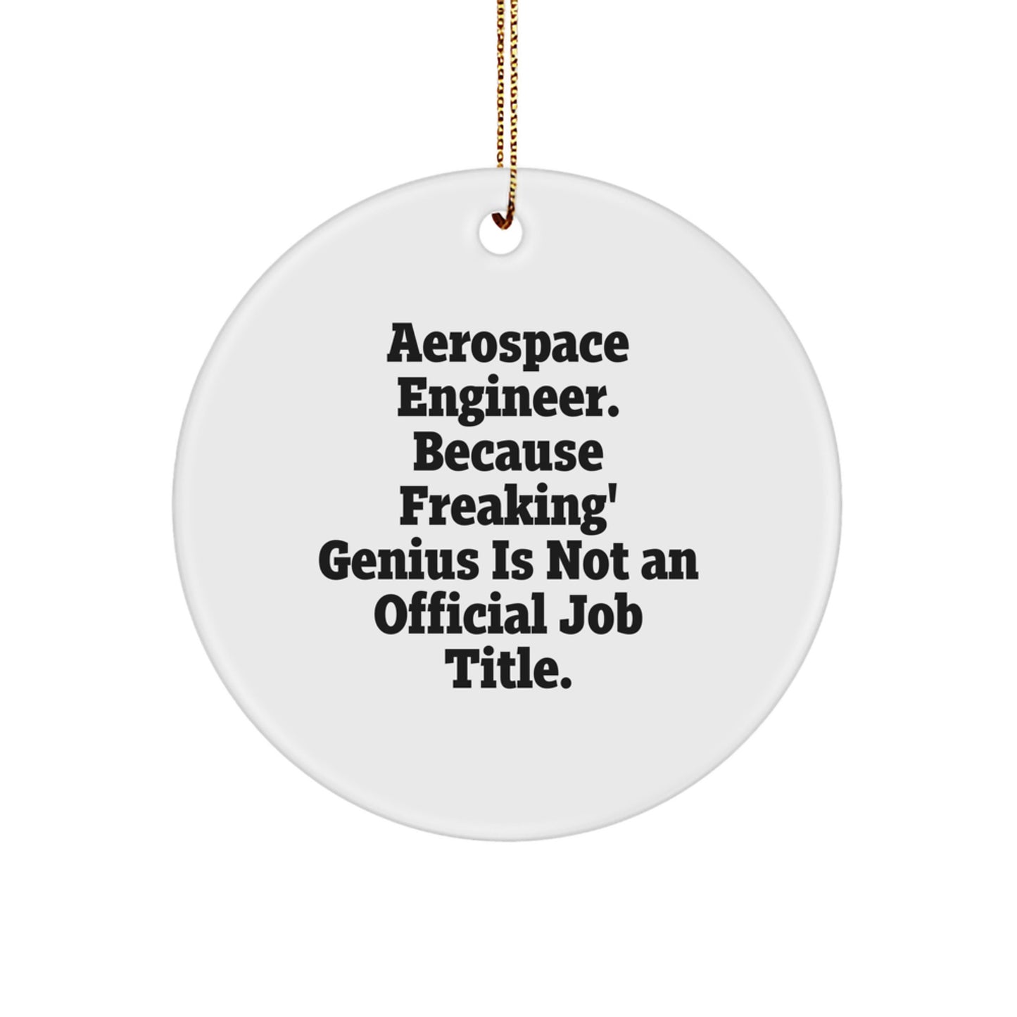Aerospace Engineer Gifts, Funny Inspirational Circle Ornament from Family for Men, Women, Friends, and Coworkers, Unique Christmas Decorations - Image 1