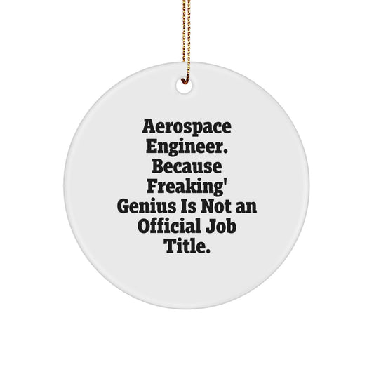 Aerospace Engineer Gifts, Funny Inspirational Circle Ornament from Family for Men, Women, Friends, and Coworkers, Unique Christmas Decorations - Image 1