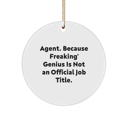 Funny Agent Circle Ornaments Gifts from Men Women Friends Coworkers Family for Agent Men Women Friends Coworkers Family Christmas Unique Gifts - Image 1