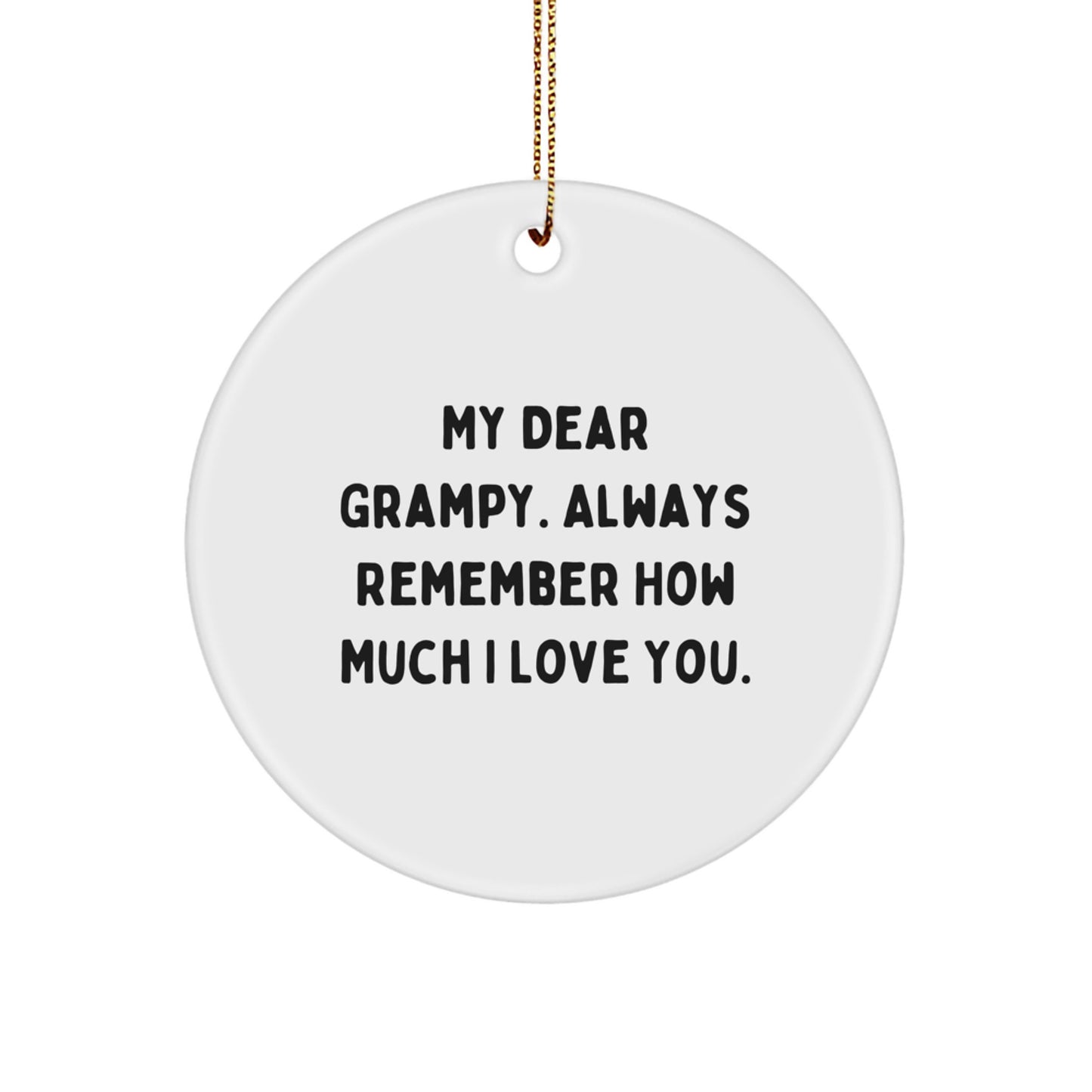 Funny Grampy Circle Ornament, Gifts from Men, Women, Family for Him, Christmas Unique Gifts for Grampy, Grampy Gifts - Image 1