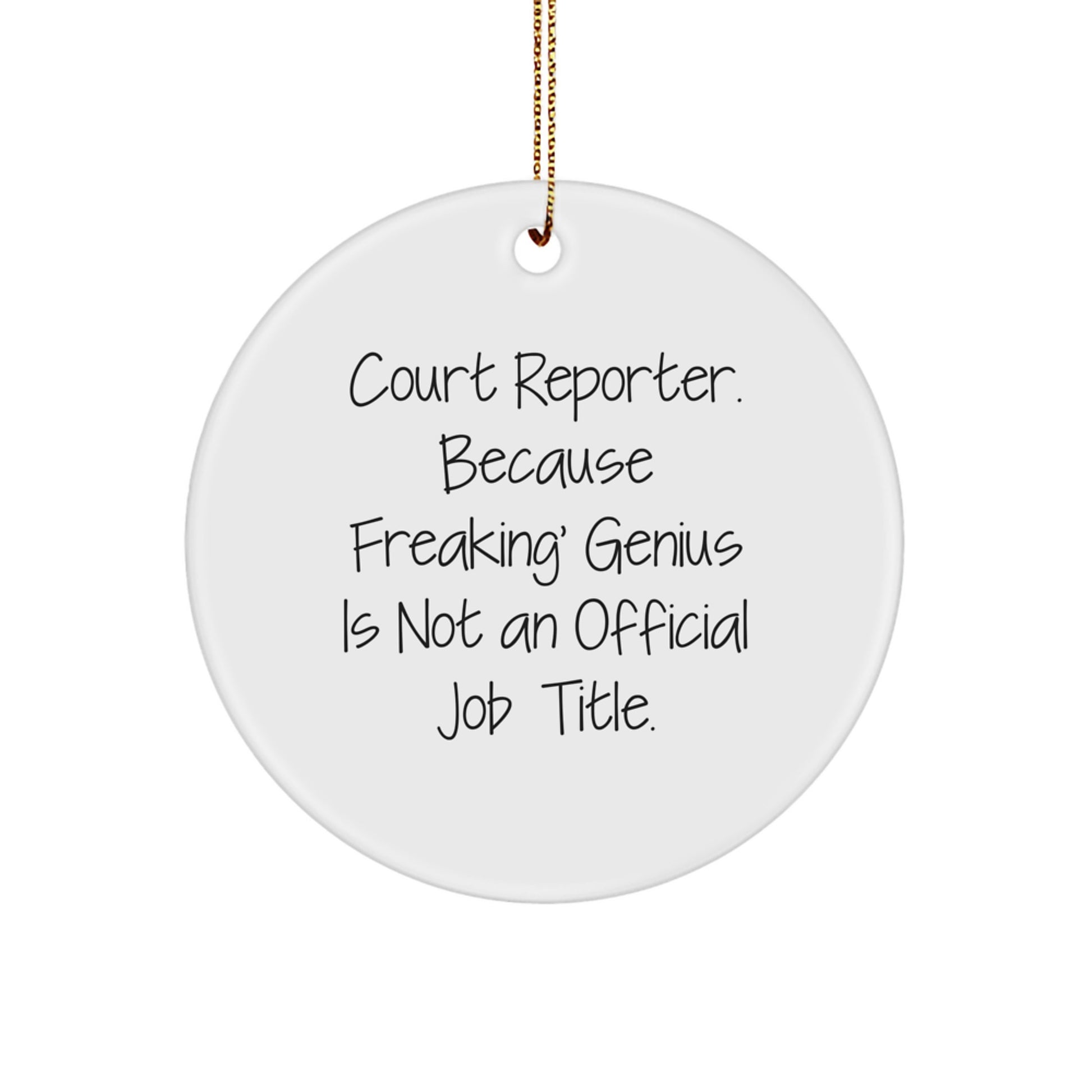 Funny Court Reporter Gifts, Unique Circle Ornaments for Court Reporters from Friends, Funny Christmas Unique Gifts for Men, Women, Coworkers - Image 1