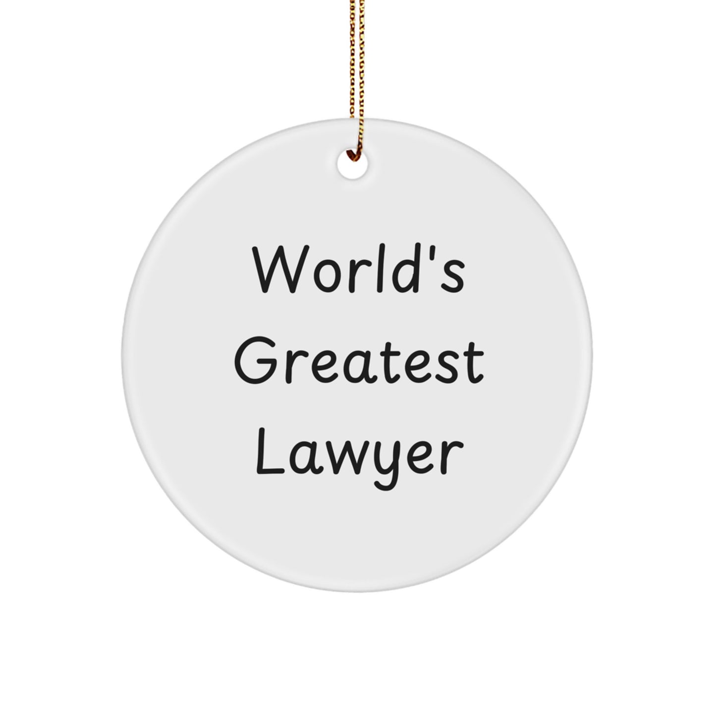 Funny Lawyer Circle Ornament Gifts from Men to Lawyer for Christmas Unique Gifts - Image 1