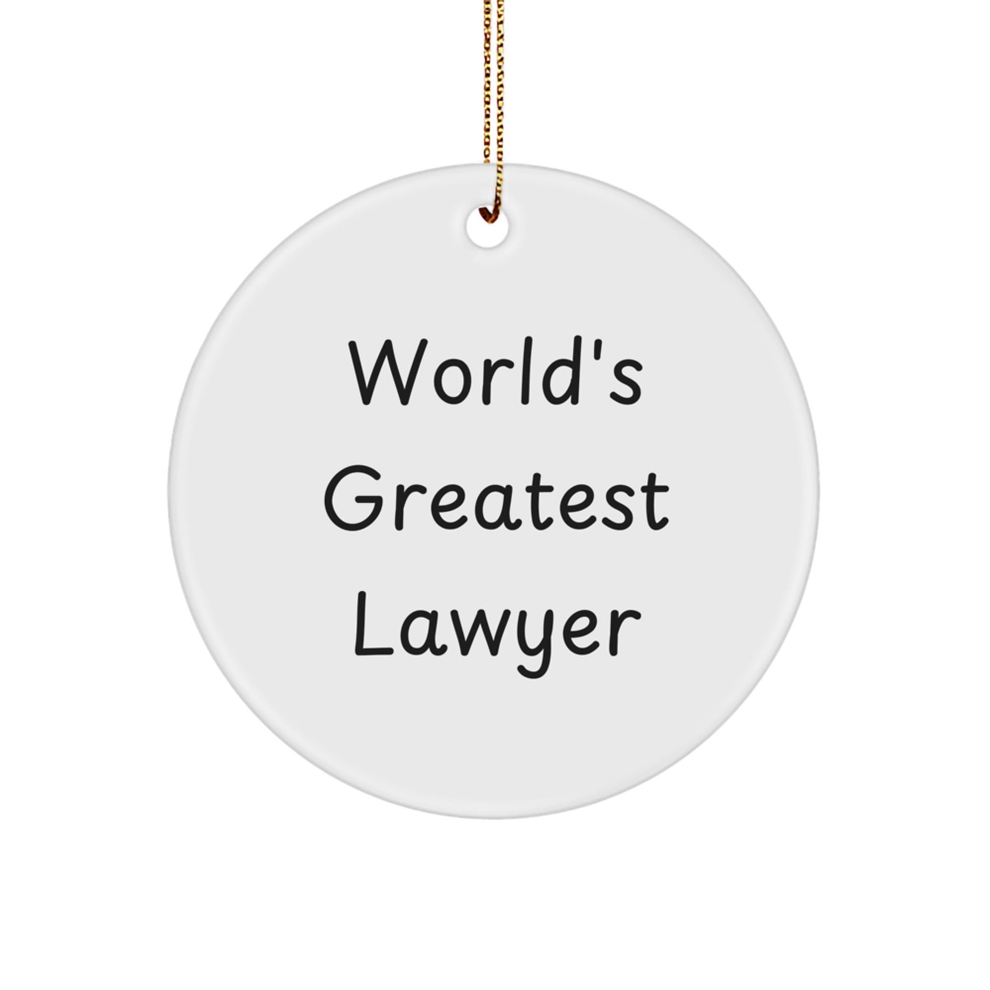 Funny Lawyer Circle Ornament Gifts from Men to Lawyer for Christmas Unique Gifts - Image 1