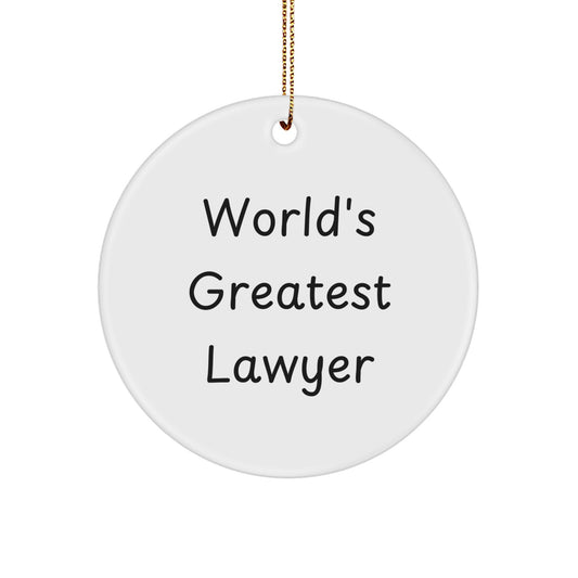 Funny Lawyer Circle Ornament Gifts from Men to Lawyer for Christmas Unique Gifts - Image 1