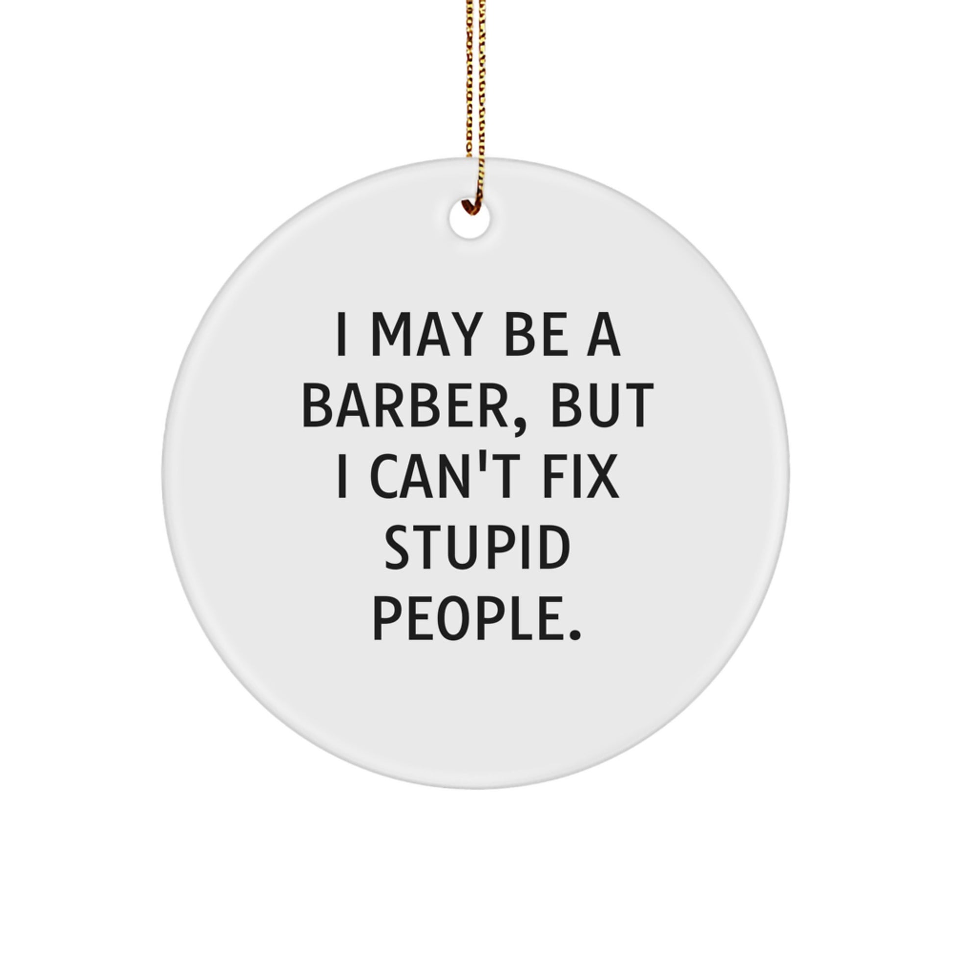 Barber Keepsake Christmas Ornament for Him Gift - Image 1