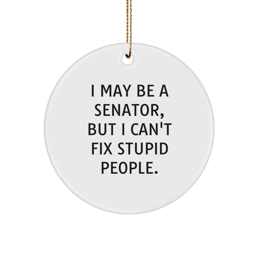 Gift Senator Ornament I May Be A Senator But I Can't Fix Stupid People. - Image 1