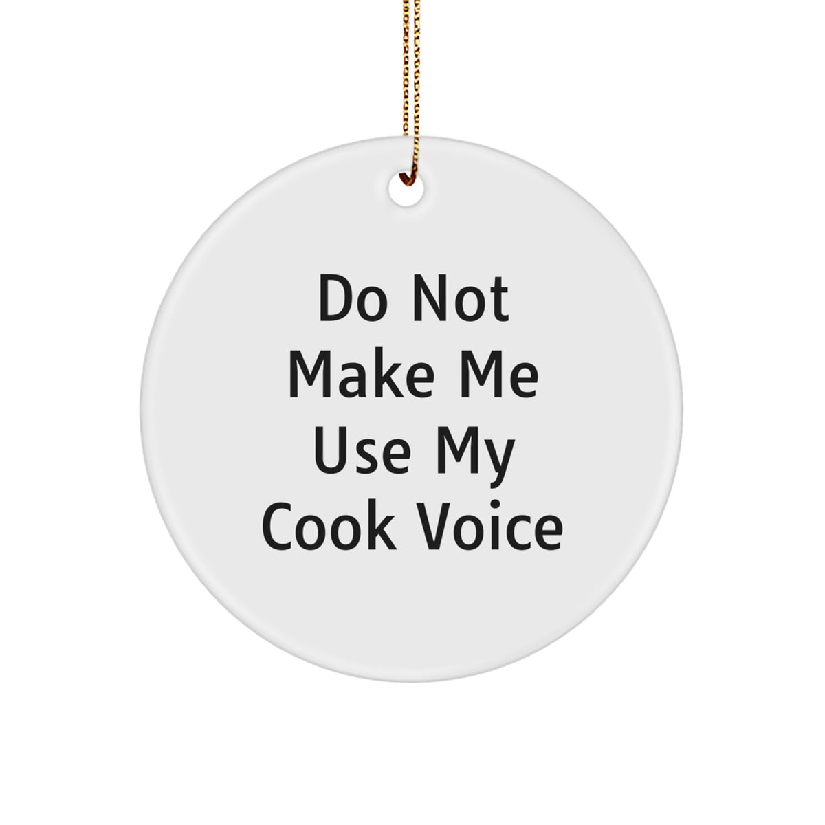 Witty Cook Circle Ornament Christmas Gift for Friends - Image 1