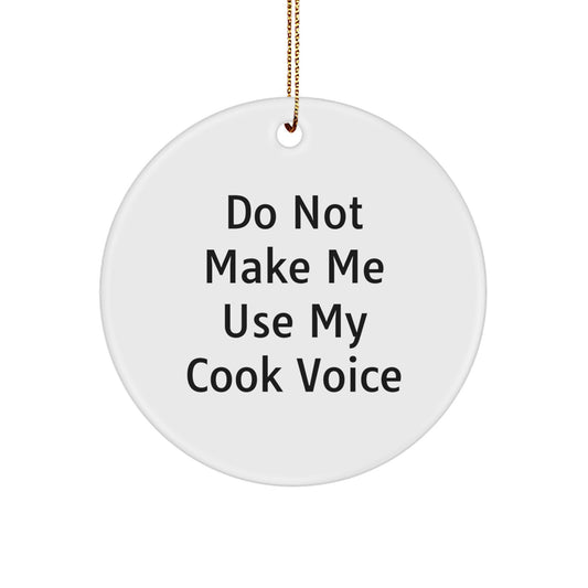 Witty Cook Circle Ornament Christmas Gift for Friends - Image 1