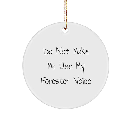 Forester Circle Ornament Christmas Gift for Coworkers Idea - Image 1