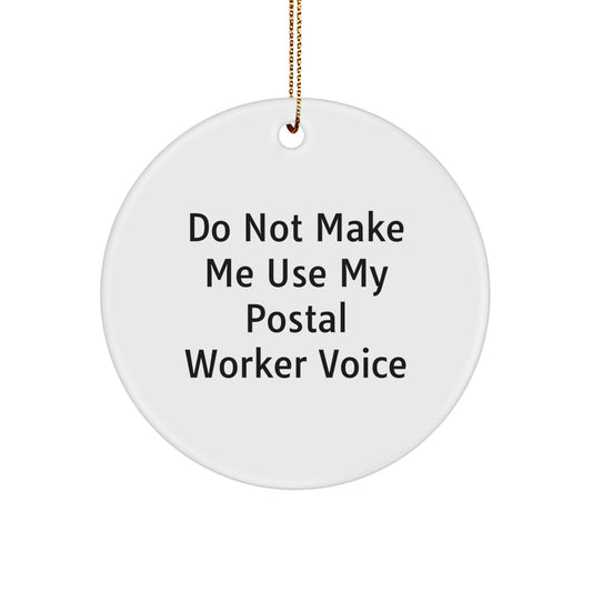 Postal Worker Circle Ornament – Essential Christmas Gift for Neighbors - Image 1