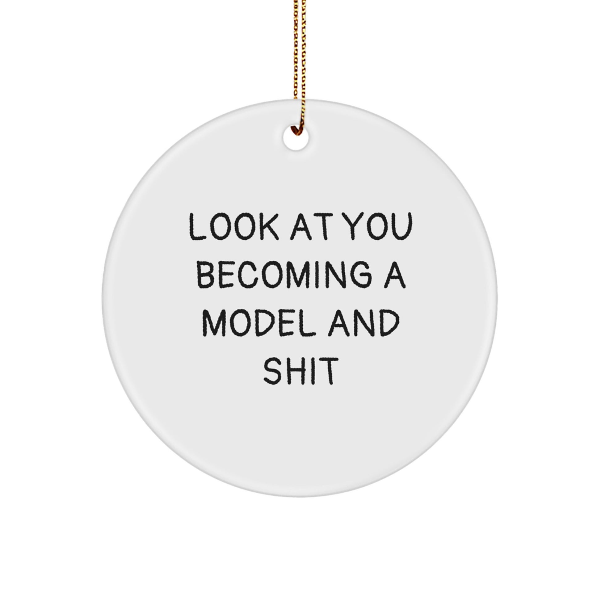 Funny Model Gifts for Model Lovers, Christmas Unique Circle Ornament Gifts from Men, Friends, Family for Women, Model, Men, Friends, Family - Image 1