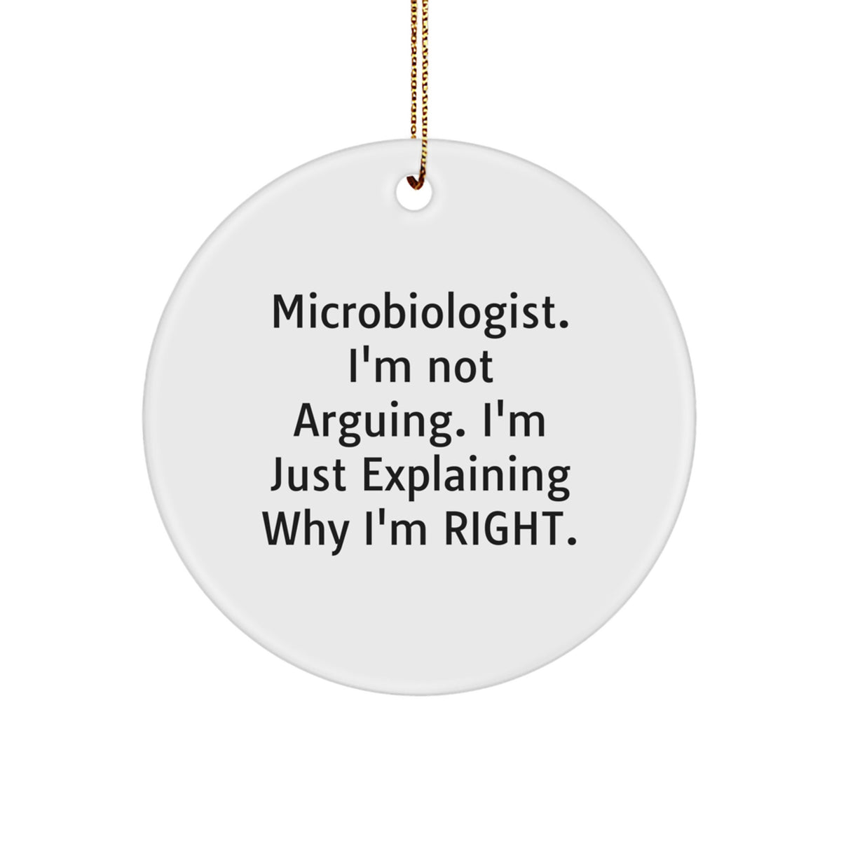 Microbiologist Treasure Circle Ornament for Family Christmas Gift - Image 1
