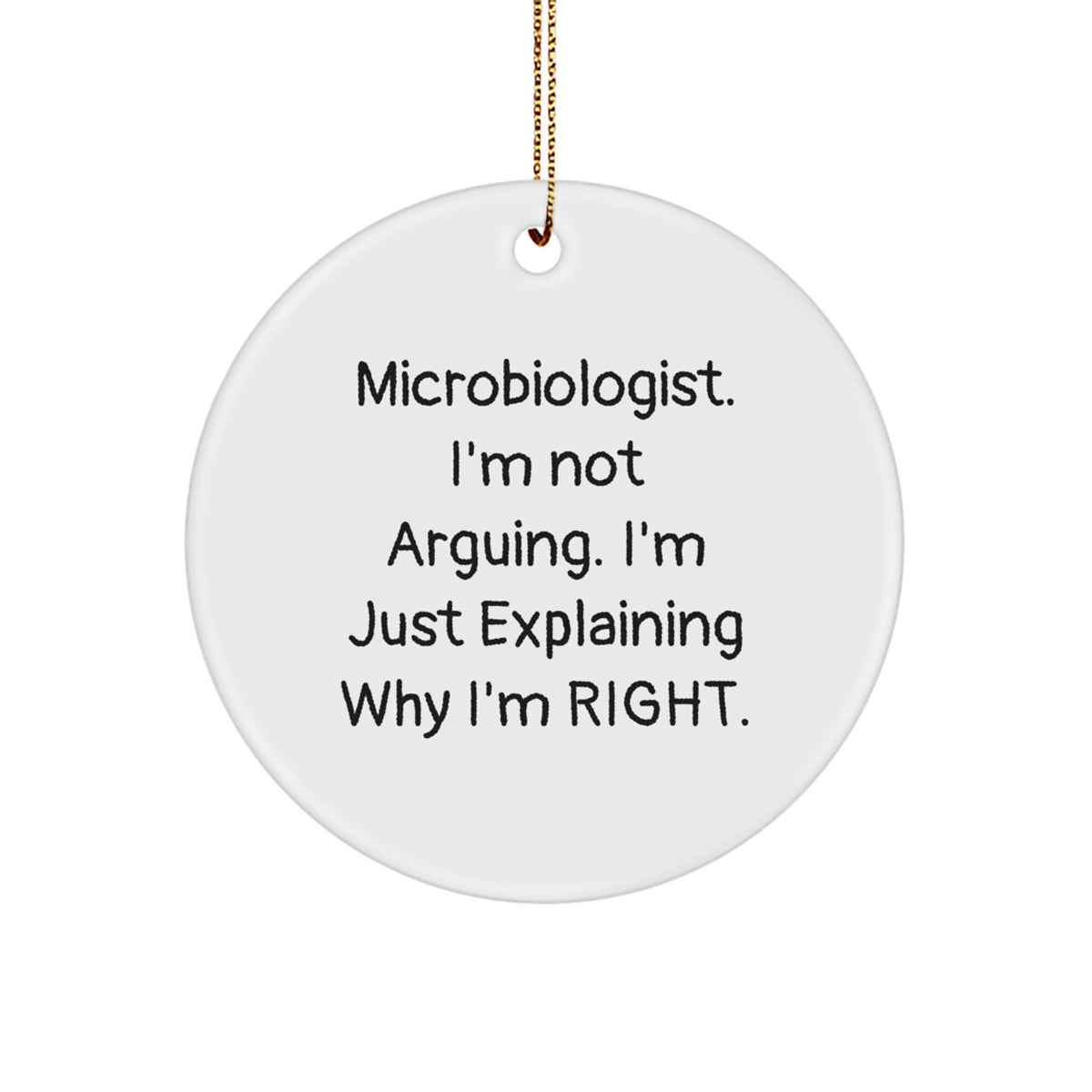 Microbiologist Keepsake Christmas Ornament for Him Gift - Image 1