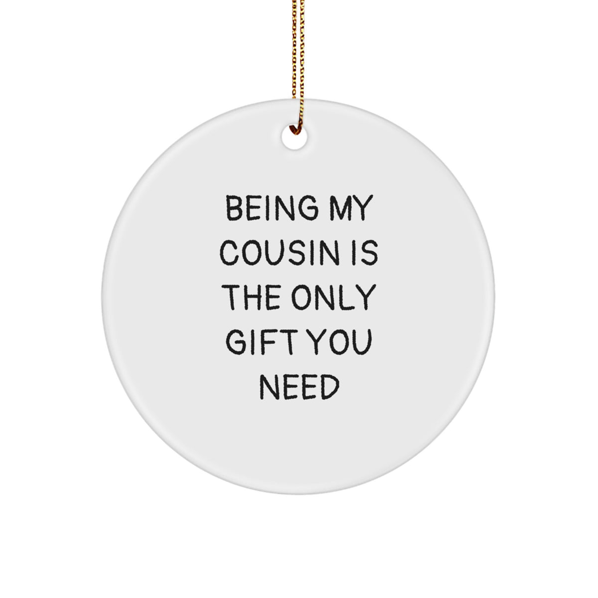 Cousin Keepsake Christmas Ornament for Him Gift Heartwarming Memory - Image 1