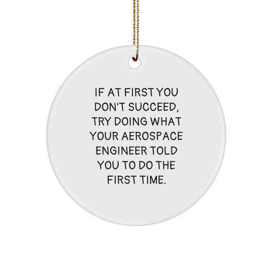 Aerospace Engineer Christmas Ornament Gift for Friends – Engineer Tip - Image 1