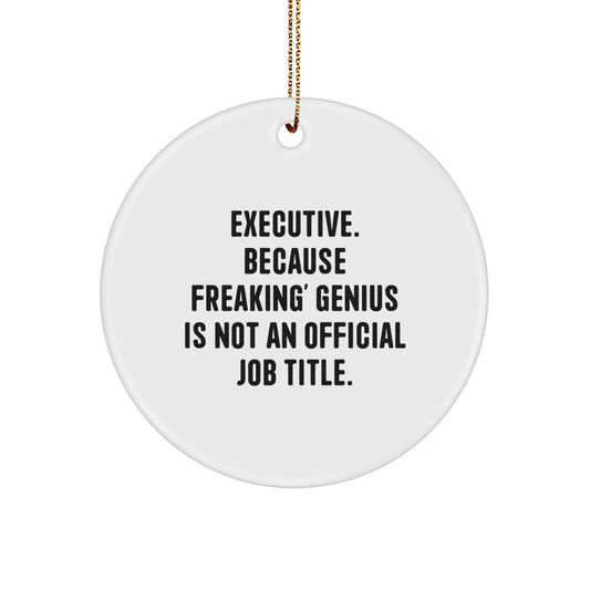Funny Executive Circle Ornament Gifts from Friends for Men at Christmas Unique - Image 1
