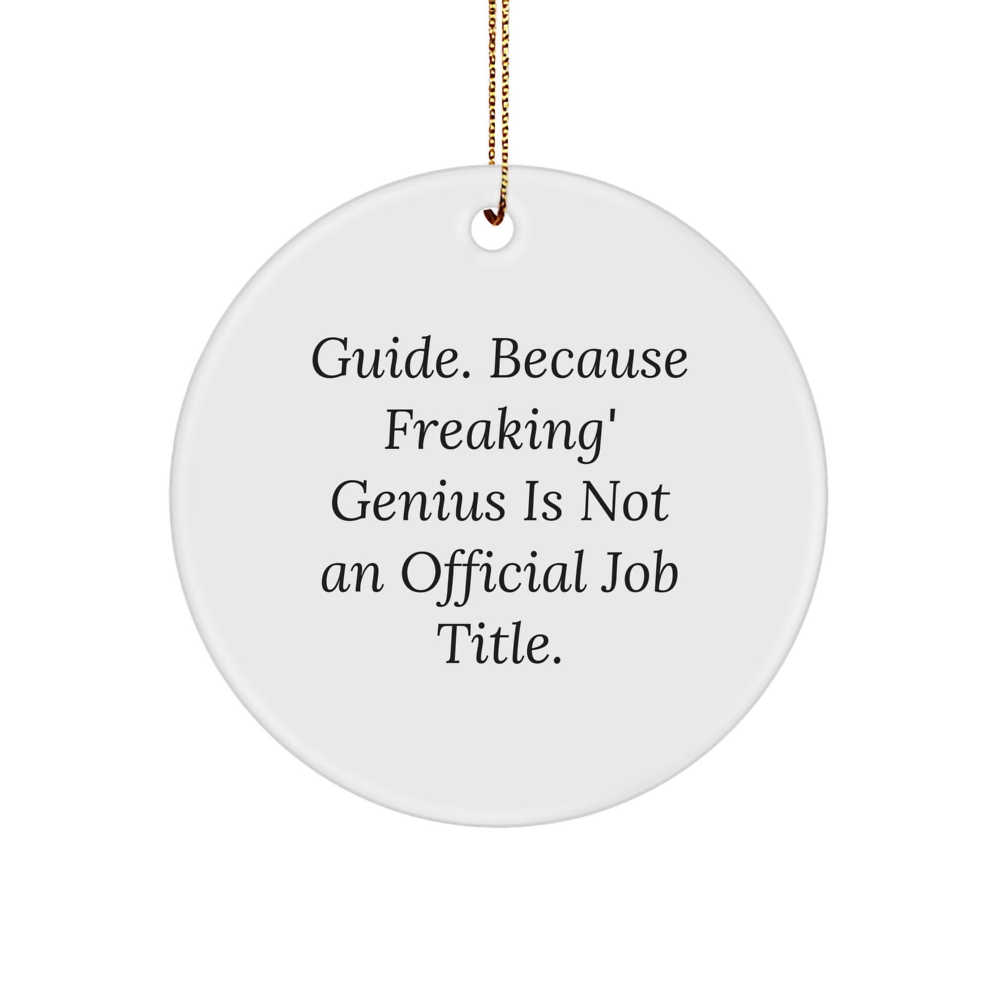 Funny Guide Circle Ornament Gifts from Friends for Guide Christmas Unique Gifts - Image 1