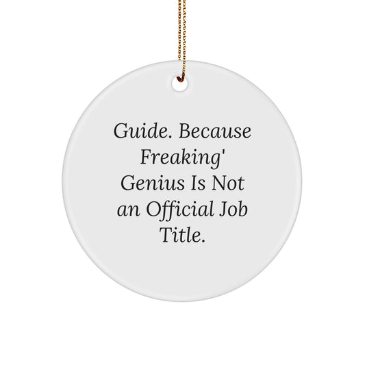 Funny Guide Circle Ornament Gifts from Friends for Guide Christmas Unique Gifts - Image 1