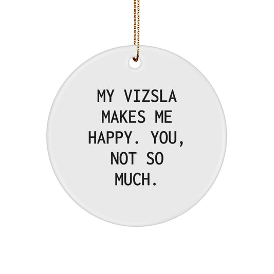 Funny Vizsla Dog Circle Ornament Gifts from Men to Friends for Christmas Decorations - Image 1