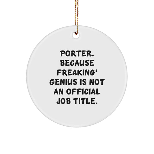 Porter Circle Ornament for Kids – Favorite Bright Vibrant Christmas Gift - Image 1