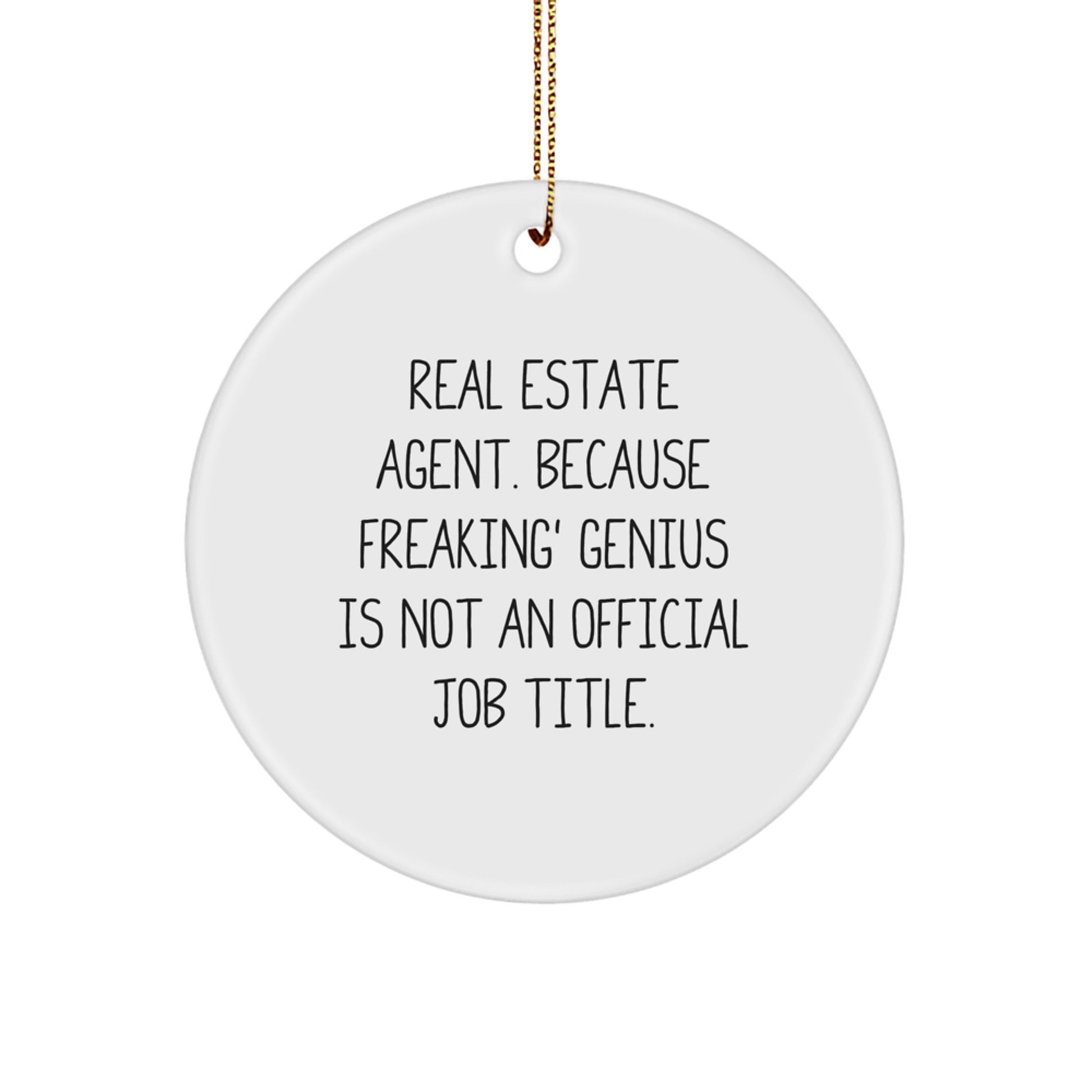 Funny Real Estate Agent Ornaments, Real Estate Agent Gifts for Christmas Unique Presents from Friends, Family, Coworkers to Real Estate Agent - Image 1