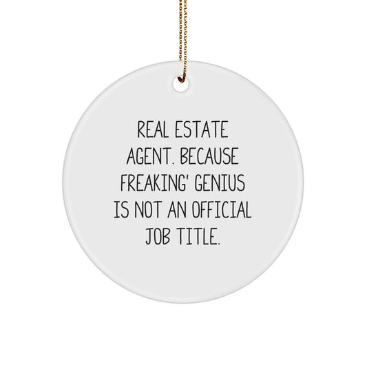 Funny Real Estate Agent Ornaments, Real Estate Agent Gifts for Christmas Unique Presents from Friends, Family, Coworkers to Real Estate Agent - Image 1