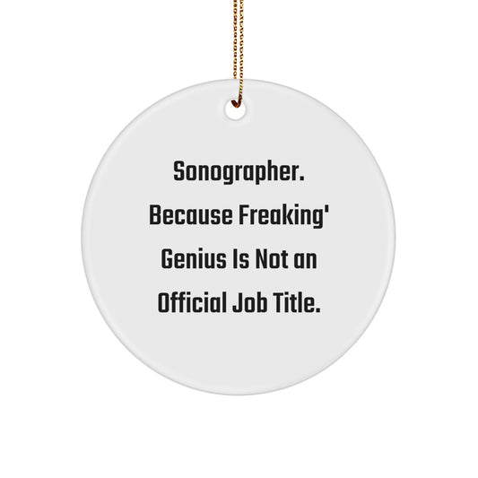 Funny Sonographer Gifts from Family Friends Christmas Unique Circle Ornaments with Inspirational Quote - Image 1