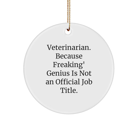 Funny Veterinarian Gifts, Cute Circle Ornament for Veterinarian, Gifts from Men for Veterinarian Friends at Christmas - Image 1