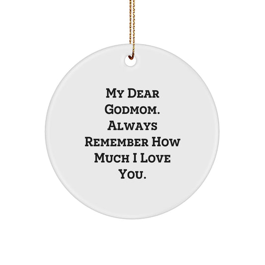 Godmom Keepsake Christmas Ornament for Him Gift My Dear Godmom - Image 1