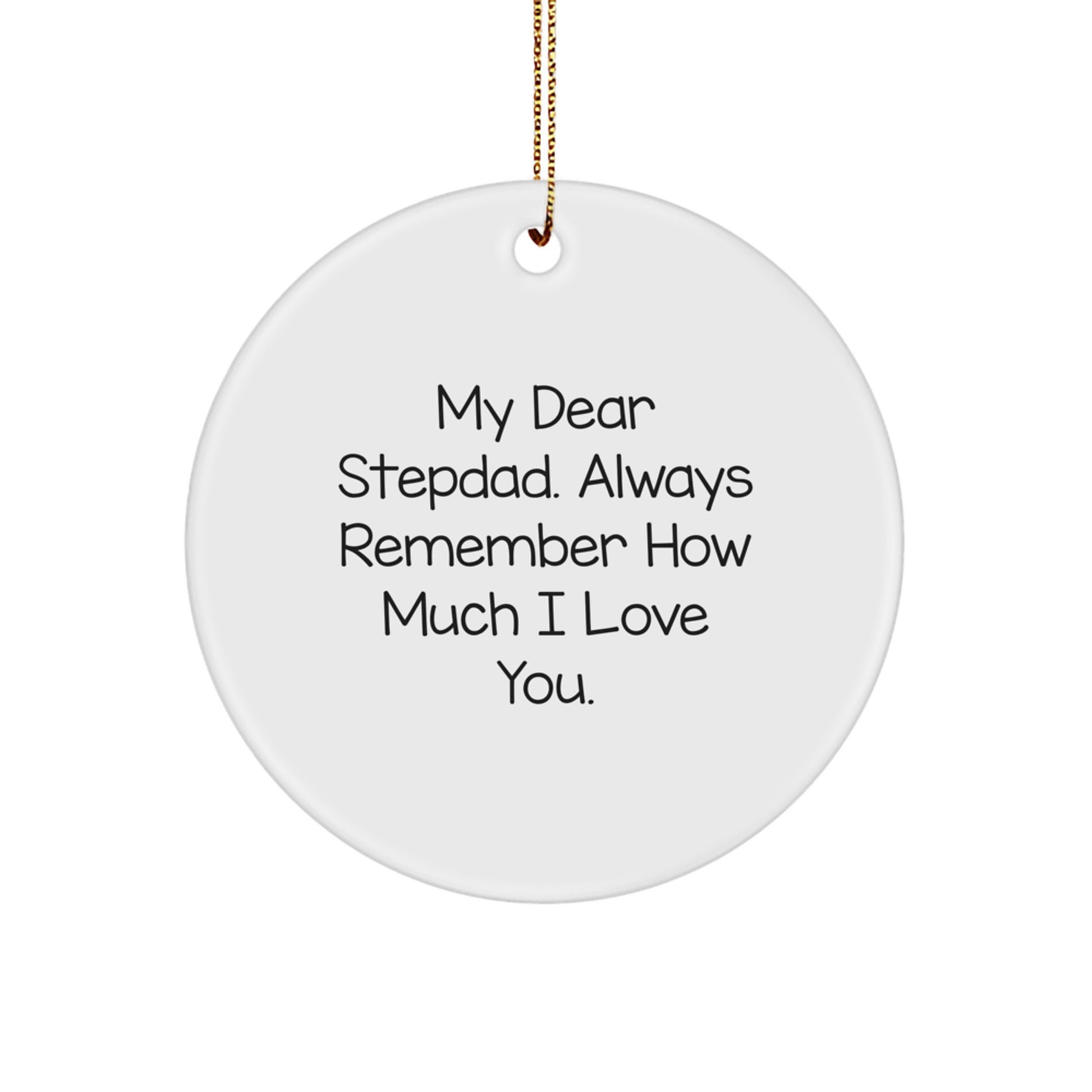 Funny Stepdad Quotes Circle Ornament Gifts from Family for Stepdad on Christmas - Image 1