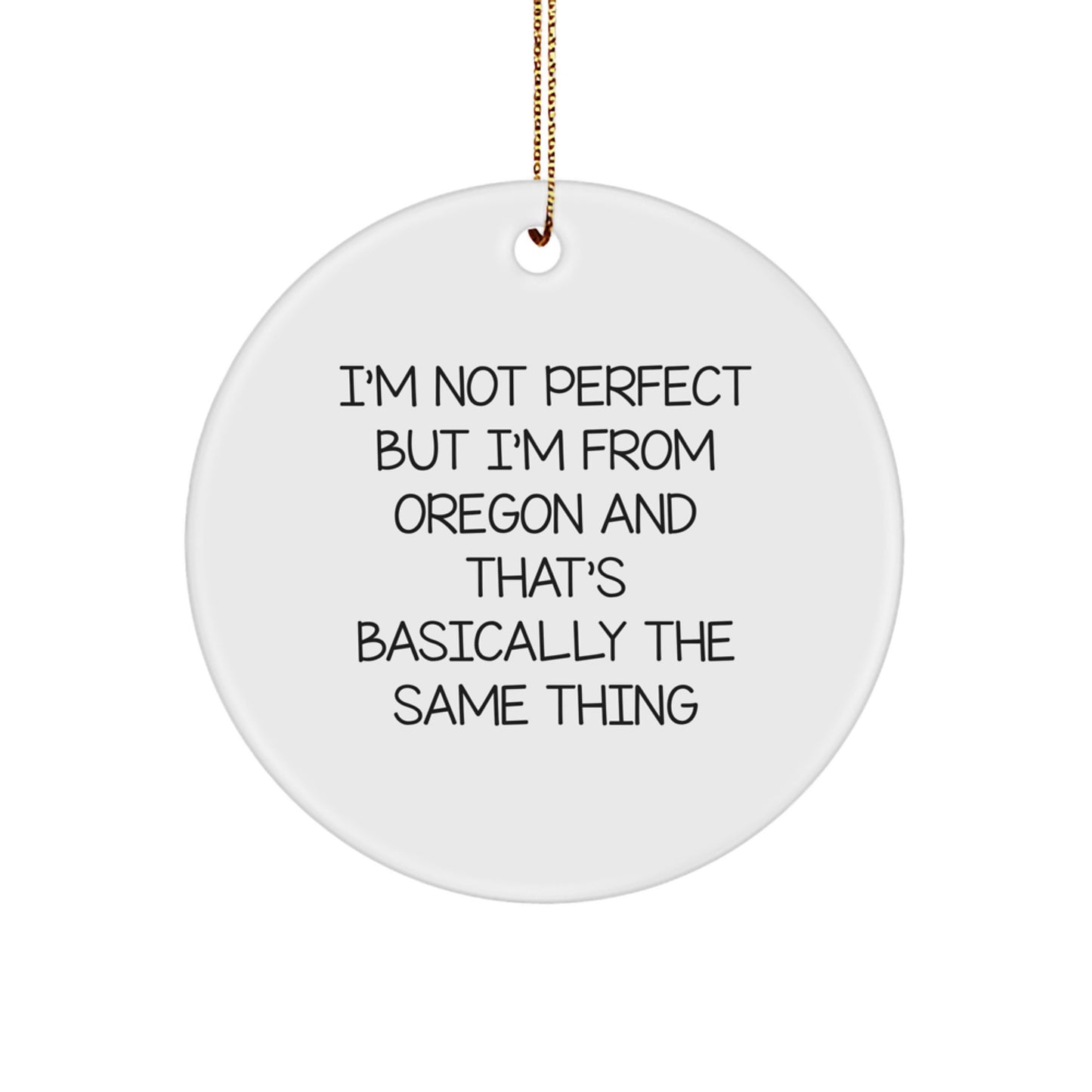 Oregon Circle Ornament Funny Gifts from the Rose City for Christmas - Image 1